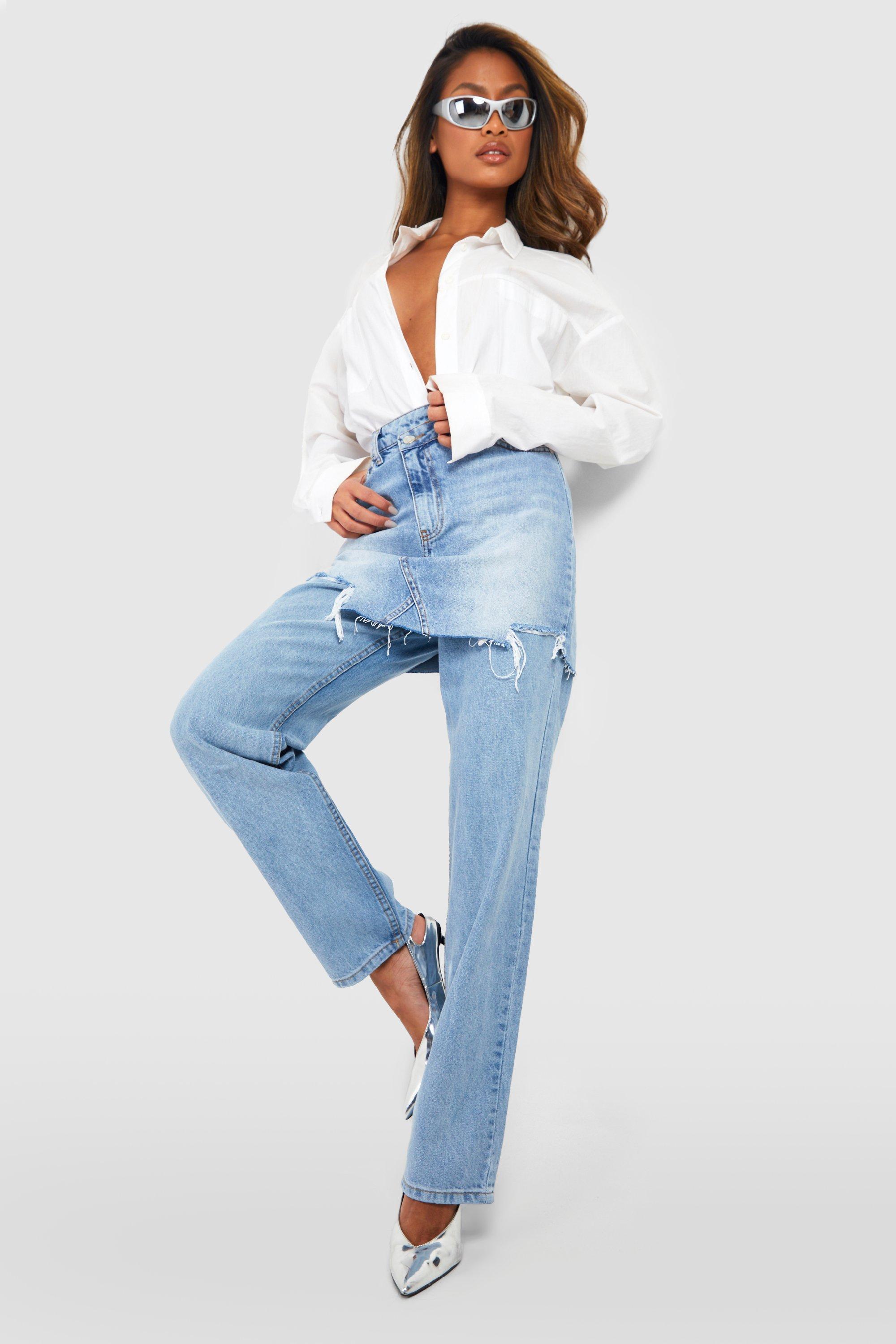 High rise store straight cut jeans